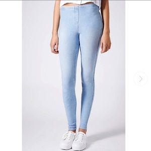 🎁 5/$25 Topshop soft blue denim leggings size 4